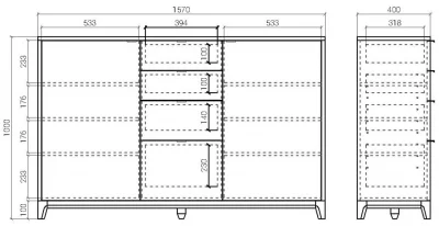 Комод Case 157X40X100 CM 6