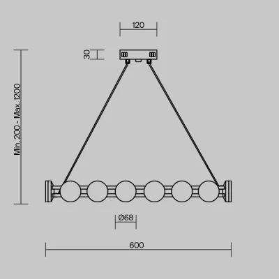 Подвесной светильник Collar 60X120 CM 8