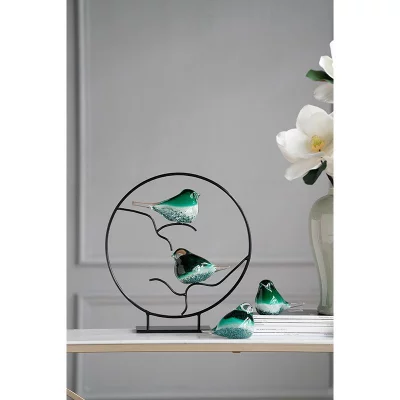 Декор в виде двух птичек Isuri 20X7X9 / 17X8X9 CM 6