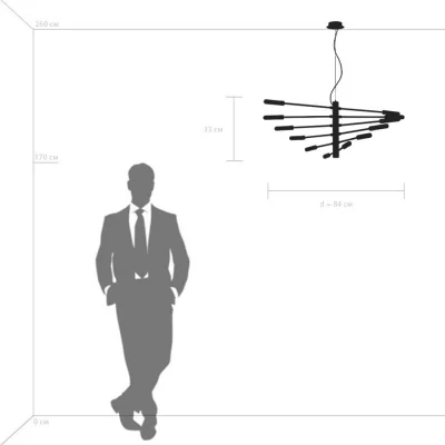 Подвесная люстра Rango 90X60X67 CM 7