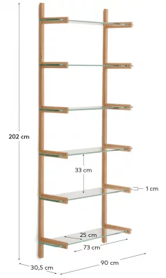 Модульный стеллаж Sitra 90X31X202 CM 4