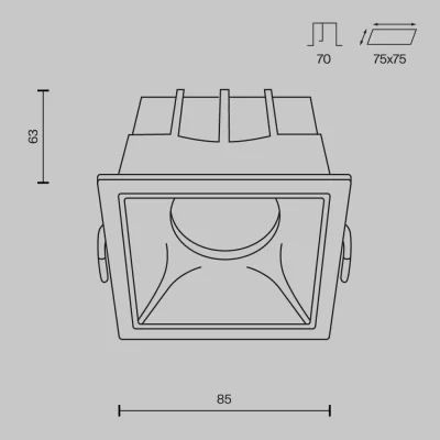Встраиваемый светильник Альфа Downlight 8