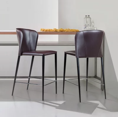 Стул полубарный Albert 44X55X99 CM коричневый 7