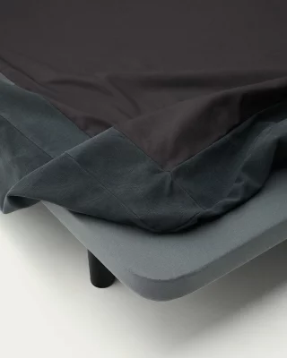 Основание для матраса Jaira с чехлом anthracite grey из льна и хлопка 180X200X29 CM 5