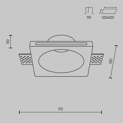 Встраиваемый точечный светильник Downlight 12X12X5 CM 8
