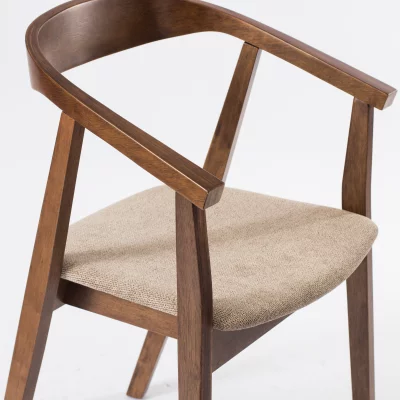 Стул Джон бежево-коричневая ткань ножки орех 56X47X77 CM 6