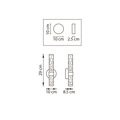 Настенное бра Acrile 10X9X29 CM 3