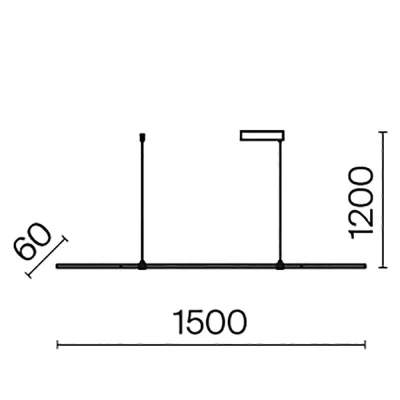 Подвесной светильник Гало 1500X15X3055 CM 3