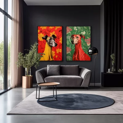 Набор из двух постеров на холсте Noble family 75X105 / 75X105 CM 4