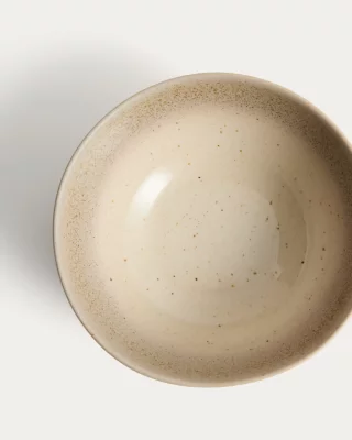 Бежевая керамическая миска Sarel 16X16X7 CM 4