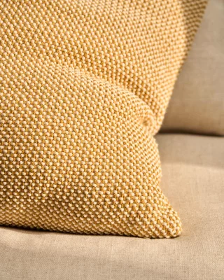 Наволочка Narida из 100% хлопкового жаккарда горчичного цвета 50X50 CM 3