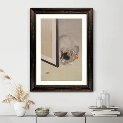 Постер Cat Watching a Spider 61X81 CM 3