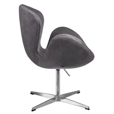 Кресло SWAN STYLE CHAIR тёмно-серый, искусственная замша 61X70X80-95.5 CM 3