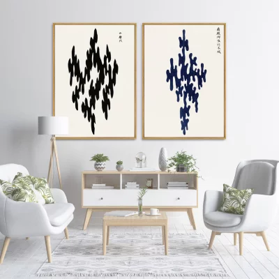 Набор из 2-х репродукций картин Yatsuo no tsubaki 75X105 / 75X105 CM 4