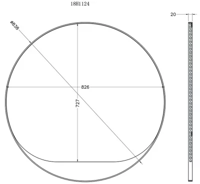Зеркало круглое Alize Ø84 CM 3