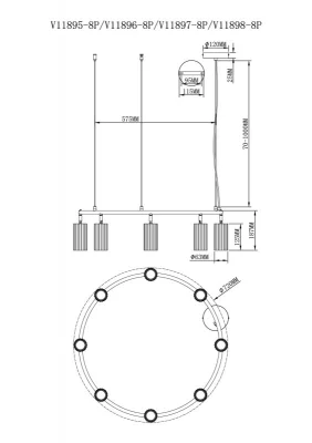 Подвесная люстра Cora 7