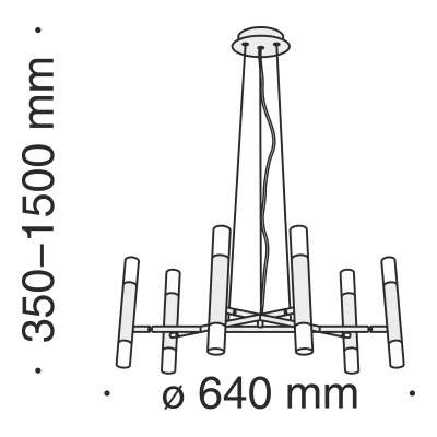 Подвесной светильник Виго 64X150 CM 4