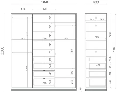 Шкаф Inspire Timeless 184X60X220 CM 5