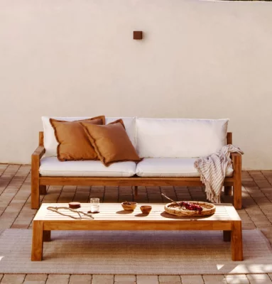 Кофейный столик из тика Forcanera 153X76X32 CM 4