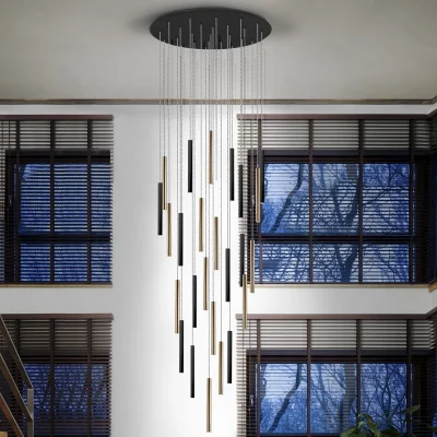Подвесной светильник Varas 25L черно-золотой DIM 90X90X300 CM 10