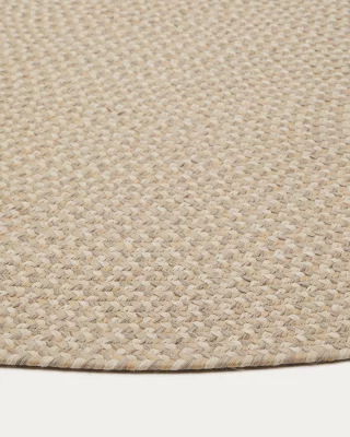 Овальный бежевый ковер Rodhe из 100% PET 160X230 CM 4