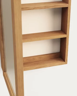 Зеркальный аптечный шкафчик из массива тика Plubia 50X14X70 CM 5