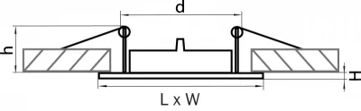 Встраиваемый светильник Lega 9X9X3 CM 3
