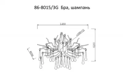 Бра Капли 50X40X50 CM 4