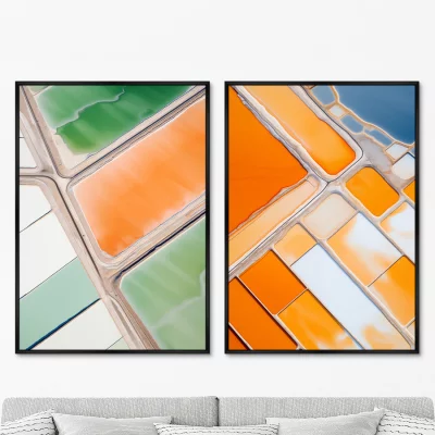 Набор из двух постеров на холсте Salt lakes 75X105 / 75X105 CM 8