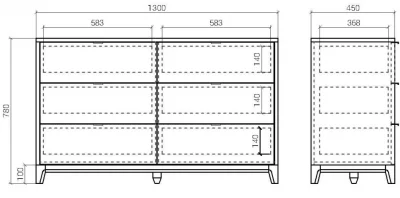 Комод Case 130X45X78 CM 7