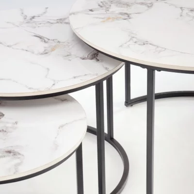 Комплект из трёх столиков Gilda 80X80X50 / 60X60X45 / 45X45X40 CM 5
