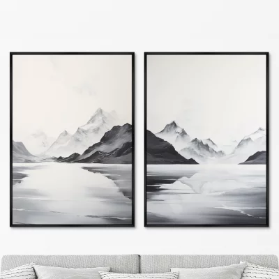 Набор из двух постеров на холсте Landscape collection Reflection 75X105 / 75X105 CM 8