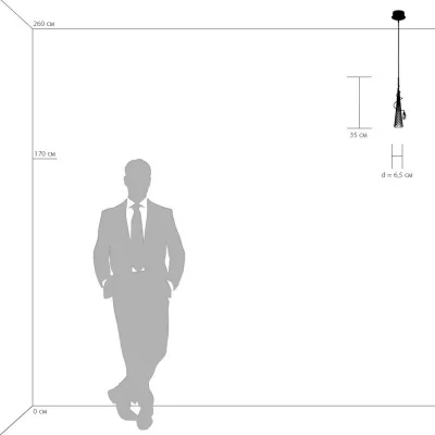 Подвесной светильник Aereo 10X10X35 CM 3