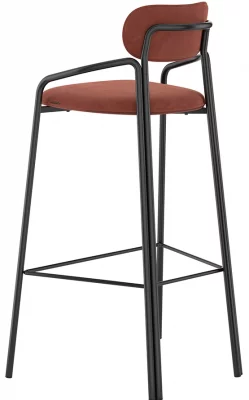 Стул барный Ror 62X51X97 CM тёмно-красный 3