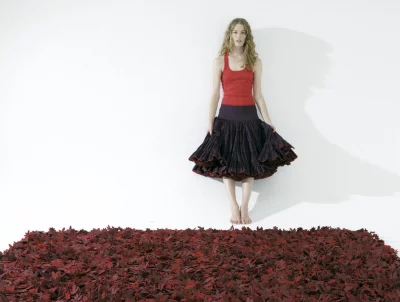 Ковёр из войлока Little field of flowers 200X300 CM красный 3