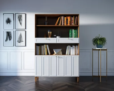 Широкий двухдверный стеллаж Andersen 120X40X185 CM 5