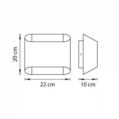 Настенный декоративный светильник Muro 22X10X20 CM 4