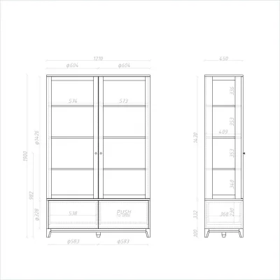 Витрина CS159/2D 7