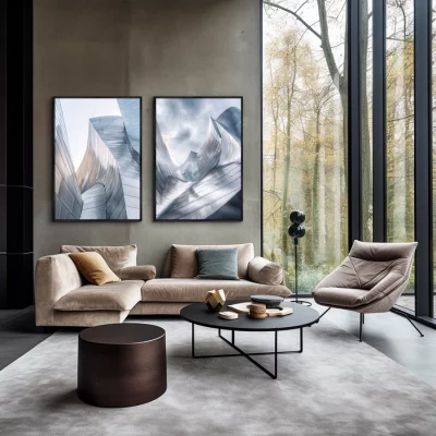 Набор из двух постеров на холсте The Sea of Steel 75X105 / 75X105 CM 4
