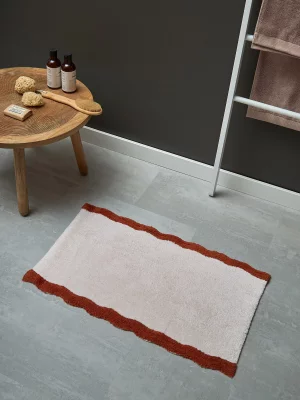 Коврик для ванной с кантом терракотового цвета из коллекции trendy ruffles, 50x80 см 3