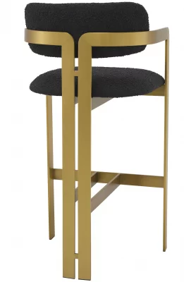 Барный стул Donato 53X45X107 CM с чёрной обивкой 4
