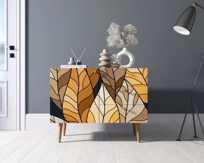 Комод Бербер 3 ящика и дверца 08 принт 90X40X70 CM 4