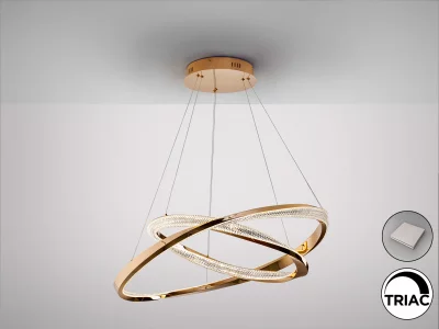 Люстра Orbitas 2L золотая 80X80X5 CM 7