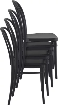 Стул пластиковый Victor 42X55X58 CM чёрный 6