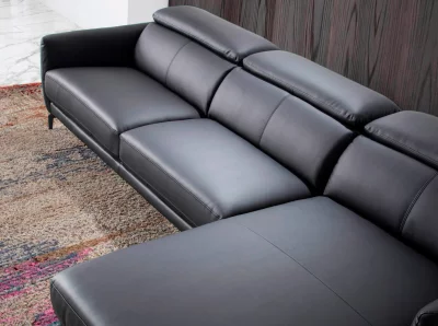 Угловой кожаный диван Chaiselongue 283X194X75/94 7