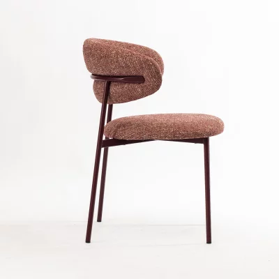 Стул Феррара бордовая ткань бордовые металлические ножки 59X58X81 CM 3