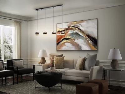 Подвесной светильник Orbes 4L черный хром 90X12X12 CM 14