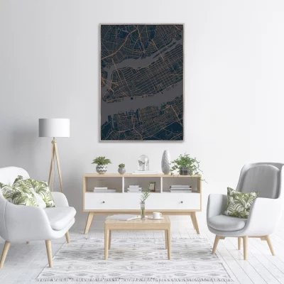 Постер на холсте Underground geometry of New York 75X105 CM 3