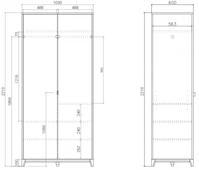 Шкаф Case 103X60X221 CM 6