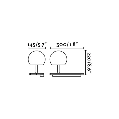 Бра с полкой Niko Right LED белое 7W 3000K 30X22 CM 6